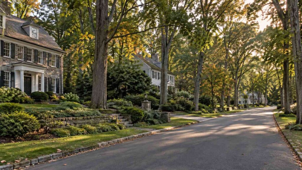 Wooded Princeton-area neighborhood in Mercer County, NJ served by Dan Can Home Services