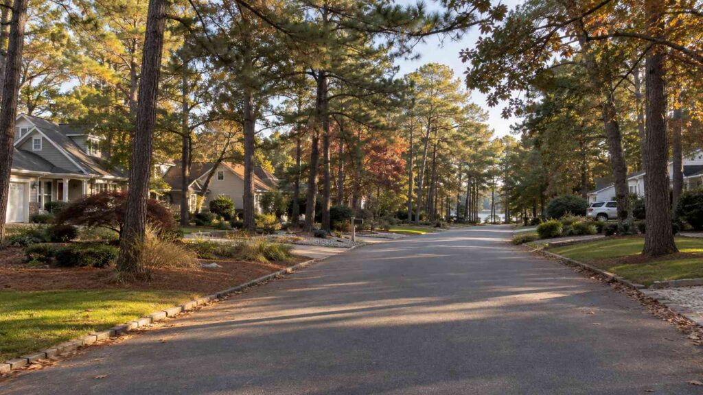 Wooded Ocean County, NJ neighborhood served by Dan Can Home Services